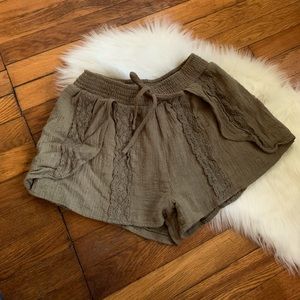 Army green shorts